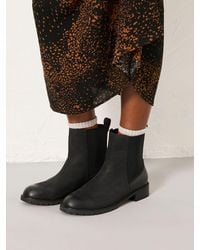 FatFace - Fatface Evelyn Standard/Wide Fit Leather Chelsea Ankle Boots - Lyst