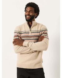 FatFace - Fatface Selkirk Light Pattern Quarter Zip Knitted Jumper - Lyst