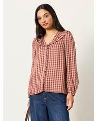 FatFace - Alba Petite Gingham Blouse - Lyst