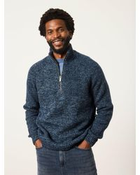 FatFace - Deanston Half Zip Knitted Jumper - Lyst