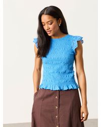 FatFace - Betty Shirred Top - Lyst