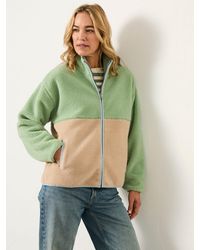 FatFace - Colour Block Zip Through Fleece - Lyst
