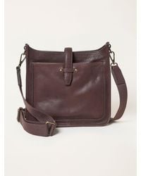 FatFace - Fatface Mila Chocolate Leather Crossbody Bag - Lyst