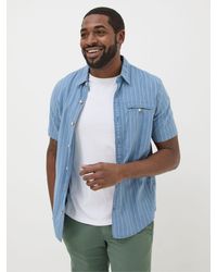 FatFace - Fatface Short Sleeve Burford Stripe Shirt - Lyst