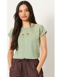 FatFace - Ivy Embroidered Placement Floral T-Shirt - Lyst