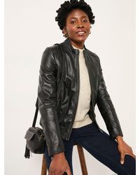 FatFace - Leanna Leather Jacket - Lyst