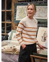 FatFace - Breton Stripe Knitted Jumper - Lyst