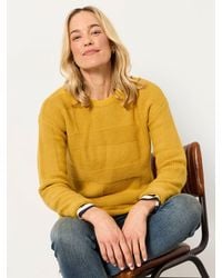 FatFace - Elouise Knitted Check Crew Neck Jumper - Lyst