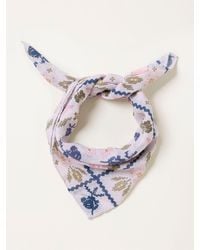 FatFace - Butterfly Cross Stitch Printed Square Scarf - Lyst