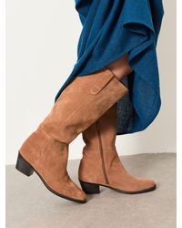 FatFace - Sherbourne Suede Knee High Boots - Lyst