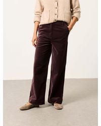 FatFace - Hove Velvet Wide Leg Trousers - Lyst