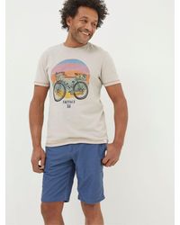 FatFace - Stow Flat Front Shorts - Lyst