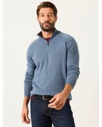 FatFace - Rye Quarter Zip Knitted Jumper - Lyst