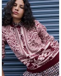 FatFace - Floral Bouquet Knitted Crew Neck Jumper - Lyst