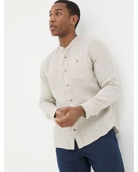 FatFace - Grandad Stripe Linen Shirt - Lyst