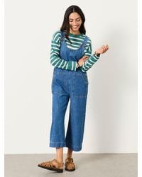 FatFace - Raffles Cropped Wide Leg Dungaree - Lyst