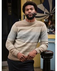 FatFace - Calder Stripe Crew Neck Knitted Jumper - Lyst