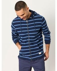 FatFace - Trescowe Stripe Zip Through Hoodie - Lyst
