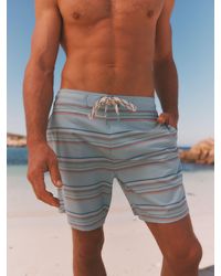 FatFace - Fatface Textured Stripe Board Short - Lyst