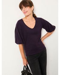 FatFace - Vienna Knitted V-Neck Top - Lyst