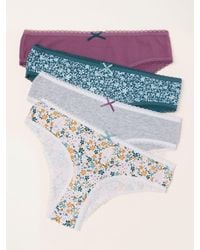 FatFace - Fatface 4 Pack Of Floral Brazillian Knickers - Lyst