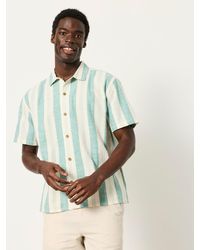FatFace - Short Sleeve Relaxed Fit Cove Wide Stripe Shirt - Lyst