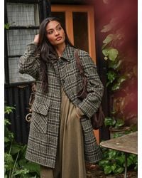 FatFace - Jade Check Coat - Lyst