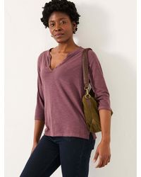 FatFace - Aster 3/4 Sleeve V-Neck T Shirt - Lyst