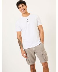FatFace - Woodside Slub Henley T-Shirt - Lyst