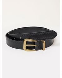 FatFace - Fatface Floral Embossed Leather Belt - Lyst