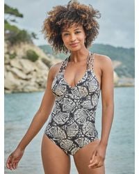 FatFace - Hope Mono Shell Macrame Swimsuit - Lyst