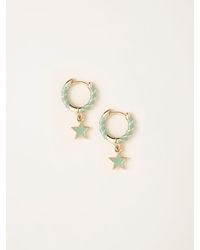 FatFace - Fatface Star Twist Hoop Earrings - Lyst
