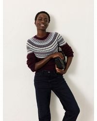 FatFace - Franki Fairisle Knitted Crew Neck Jumper - Lyst