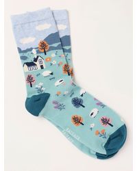 FatFace - Fatface Multi Colour Sheep Scene Socks - Lyst