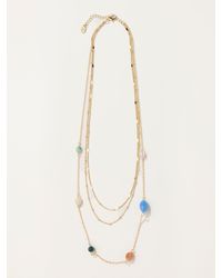 FatFace - Layered Stone Necklace - Lyst