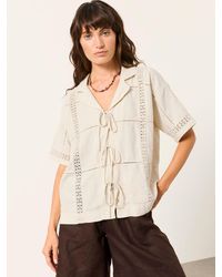 FatFace - Fatface Kara Petite Embroidered Linen Shirt - Lyst