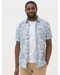 FatFace - Short Sleeve Tile Print Shirt - Lyst