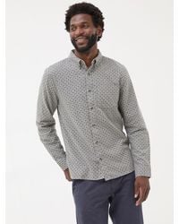 FatFace - Long Sleeve Geo Print 100% Cotton Shirt - Lyst