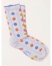 FatFace - Fatface Floral Cable Socks - Lyst