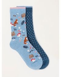 FatFace - Fatface 2 Pack Woodland Welly Socks - Lyst