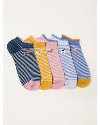 FatFace - 5 Pairs Of Trainer Socks - Lyst