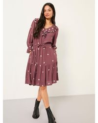 FatFace - Fatface Orla Petite Embroidered Dress - Lyst