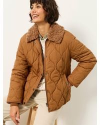 FatFace - Cumbria Petite Removable Collar Quilted Jacket - Lyst