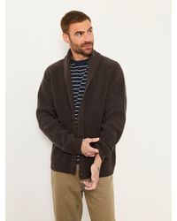 FatFace - Fatface Ember Chocolate Shawl Neck Knitted Cardigan - Lyst