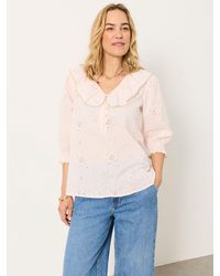 FatFace - Carly Petite Broderie Blouse - Lyst