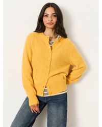 FatFace - Halle Wool Rich Soft Knit Button Front Cardigan - Lyst