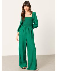FatFace - Adele Petite Shirred Jumpsuit - Lyst
