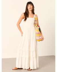 FatFace - Fatface Clara Petite Dobby Midi Dress - Lyst