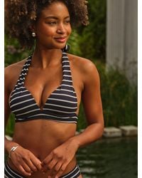 FatFace - Cody Textured Breton Stripe Bikini Top - Lyst