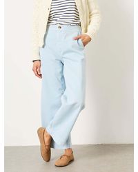 FatFace - Fatface Hove Wide Leg Cropped Trousers - Lyst